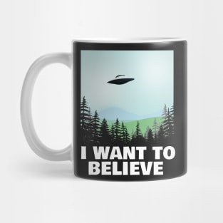 I Want To Believe X-Files Poster Fan Art Mug